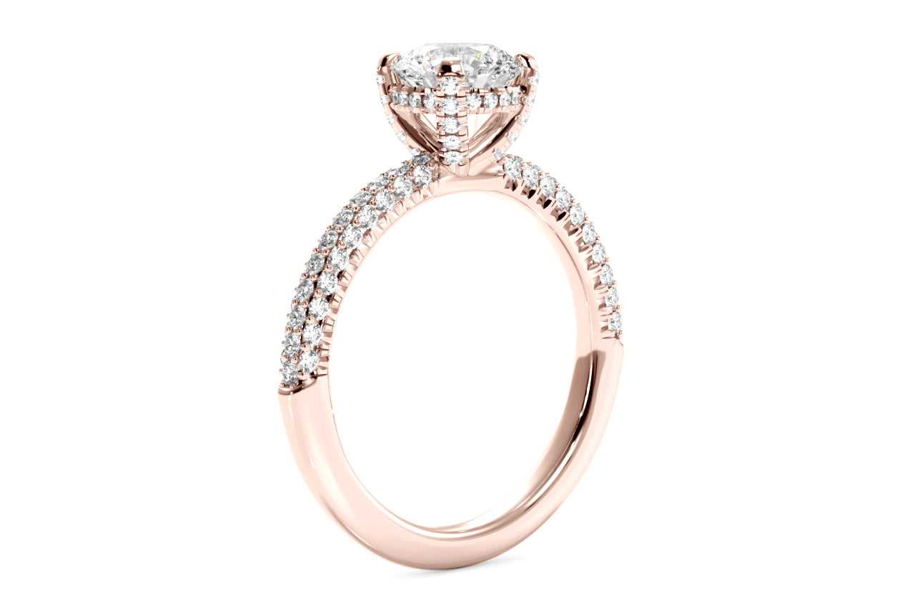 18kt rose gold/round/side