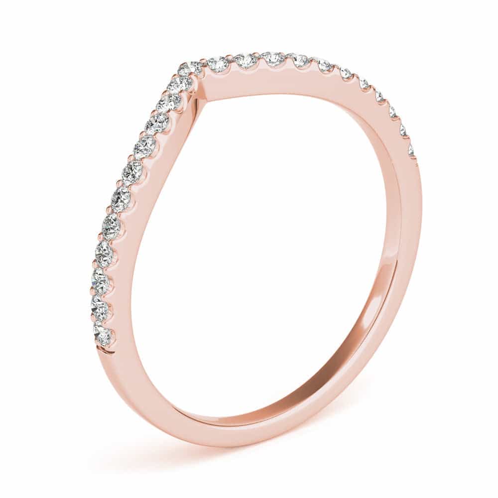 18kt rose gold/earth grown/lab grown/side