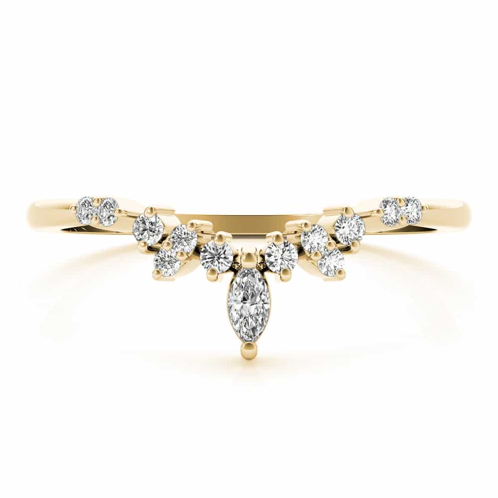 18kt yellow gold/0.19 ctw/earth grown/lab grown/top