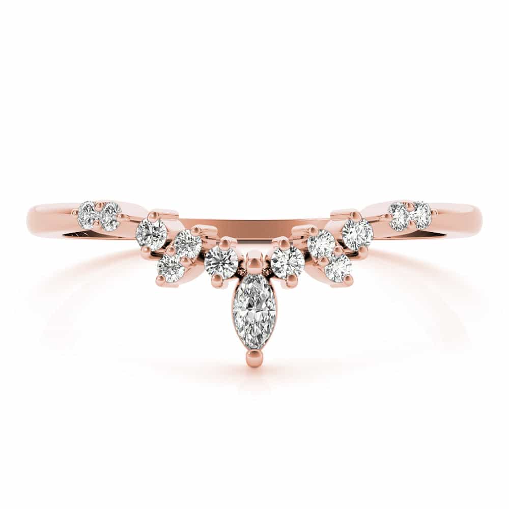 18kt rose gold/0.19 ctw/earth grown/lab grown/top
