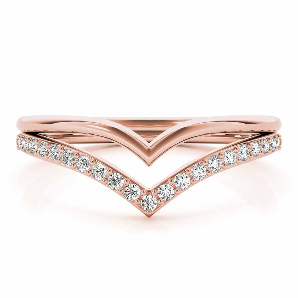 18kt rose gold/0.17 ctw/earth grown/lab grown/top