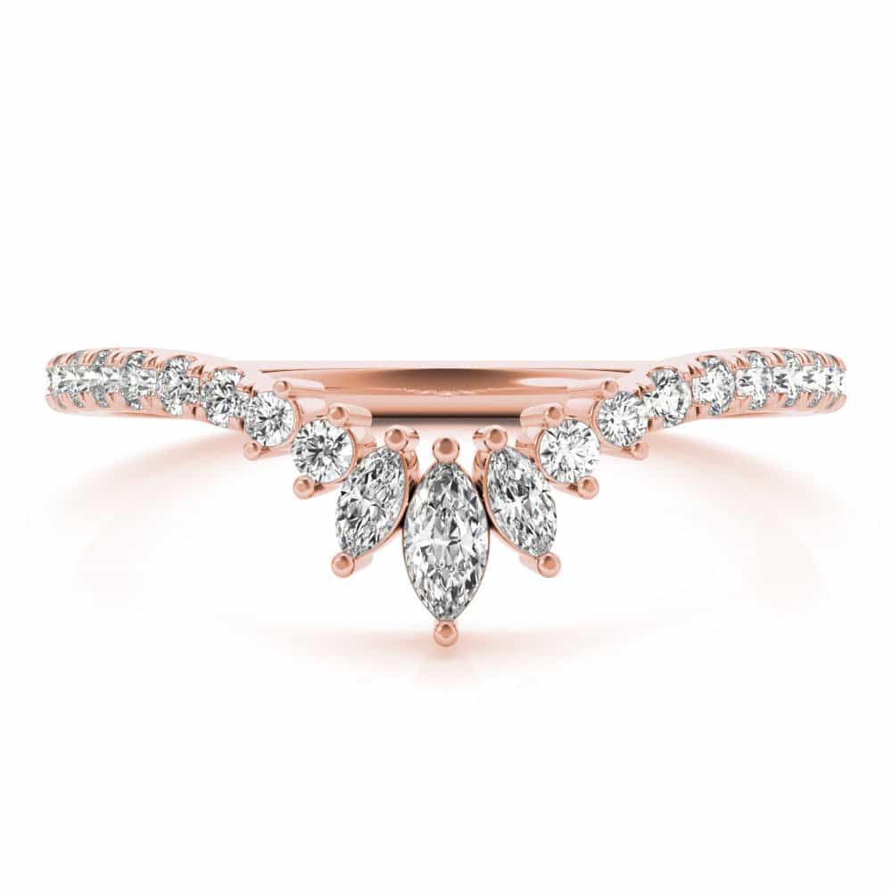 18kt rose gold/0.32 ctw/earth grown/lab grown/top