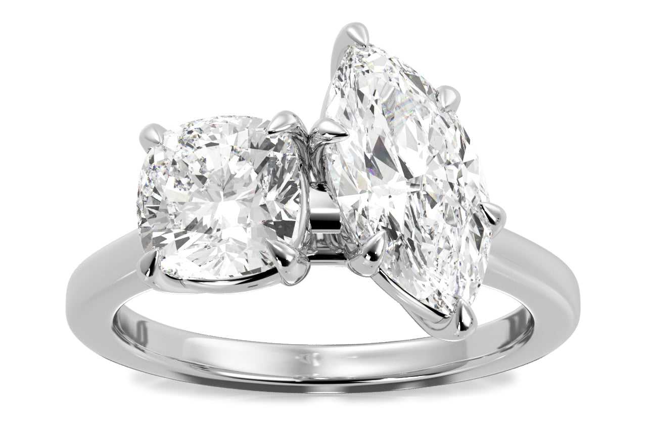 14kt white gold/18kt white gold/platinum/marquise/0.50 ctw/0.75 ctw/1.00 ctw/front