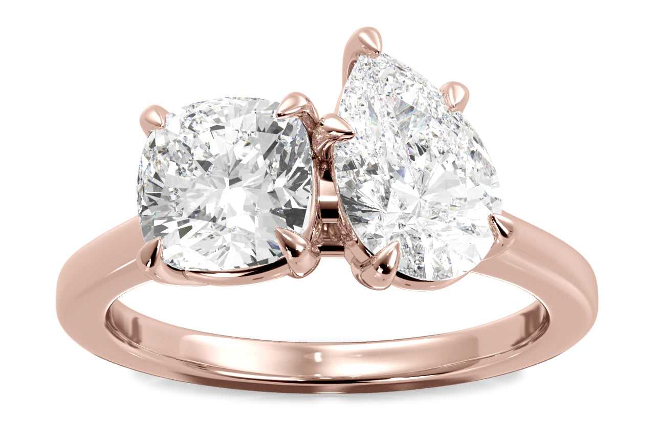 18kt rose gold/pear/0.50 ctw/0.75 ctw/1.00 ctw/front