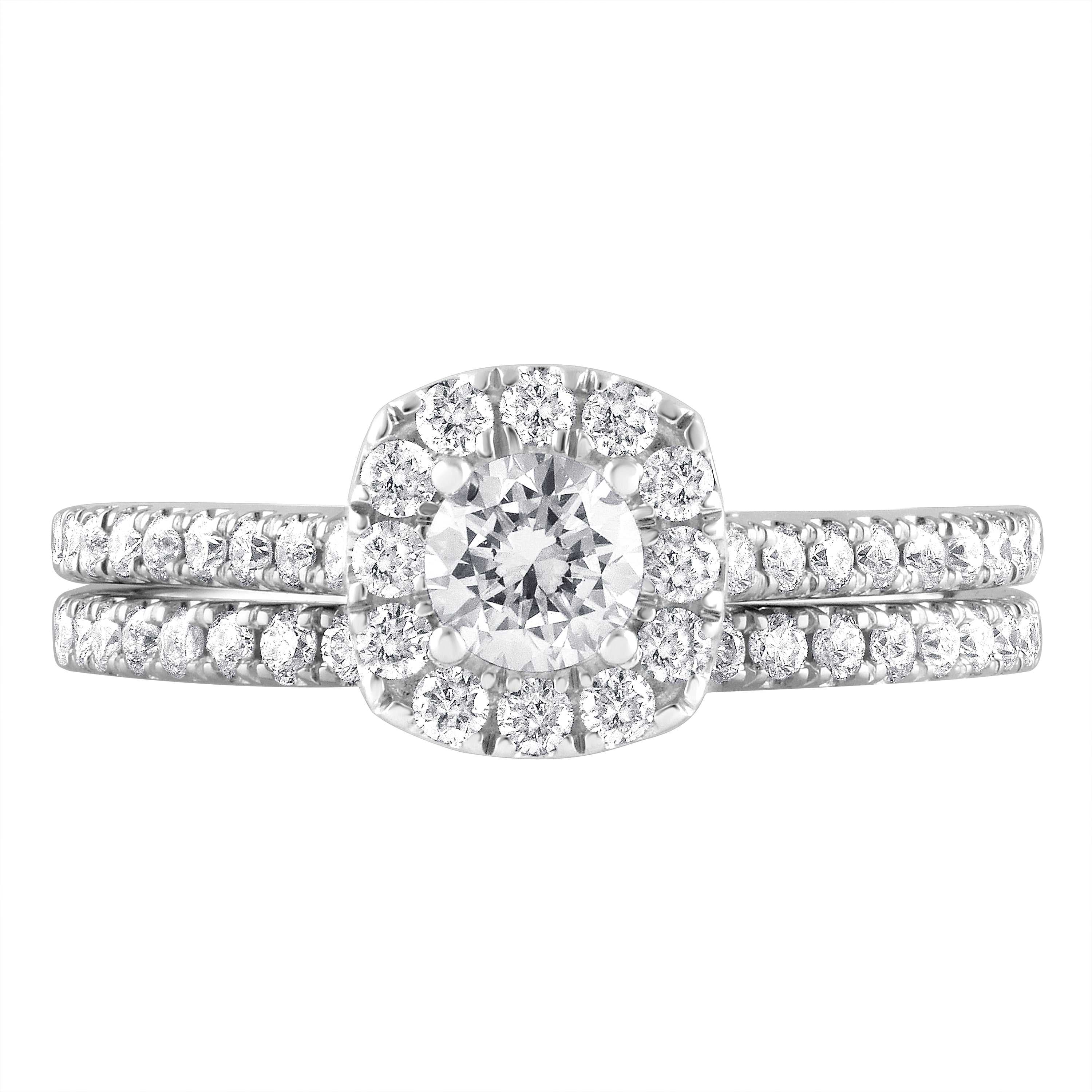 14kt white gold/round/top