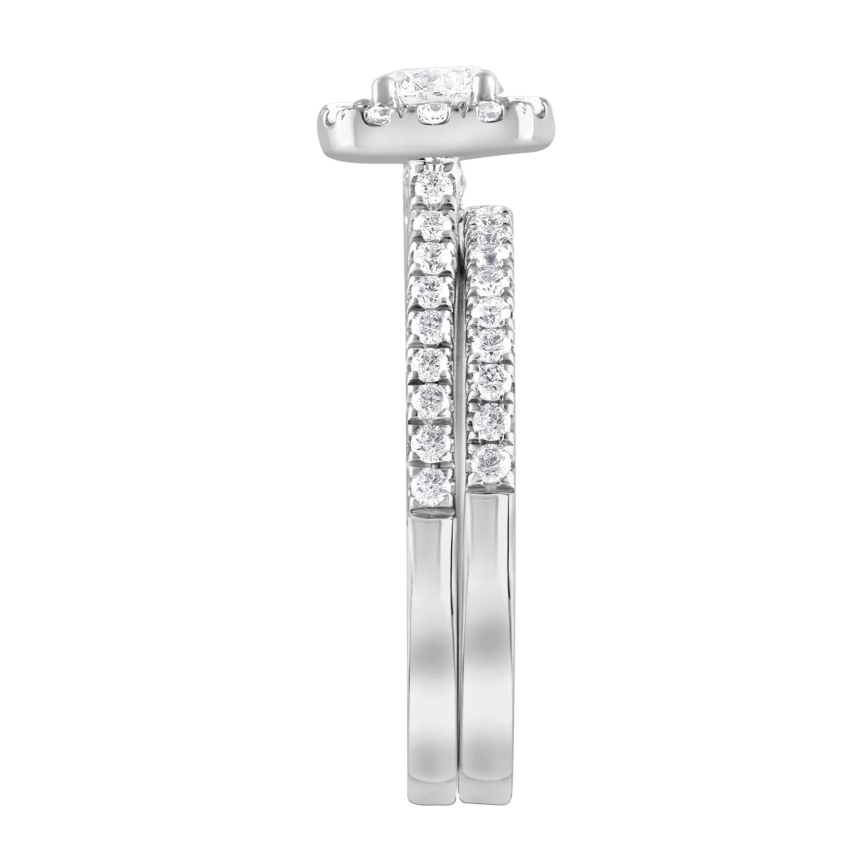 14kt white gold/round/side