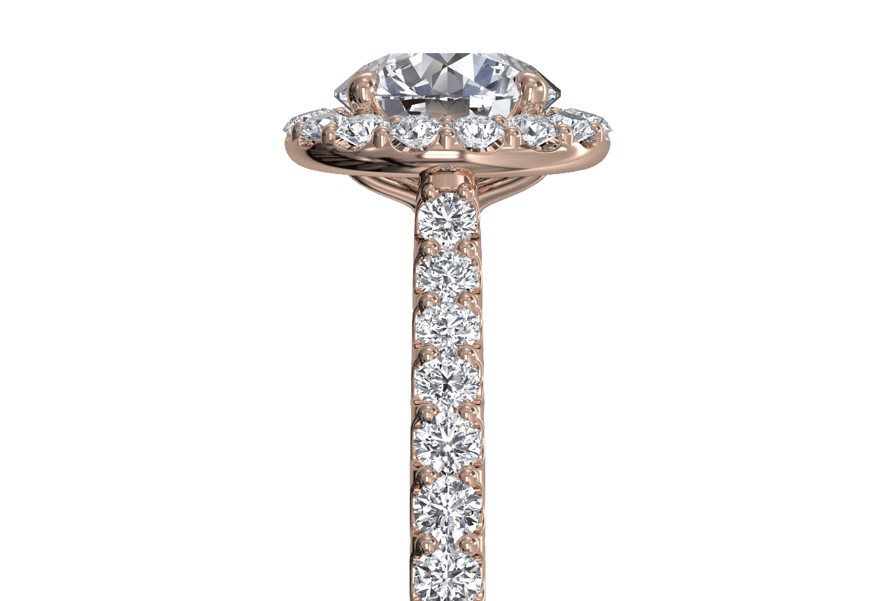 18kt rose gold/round/side