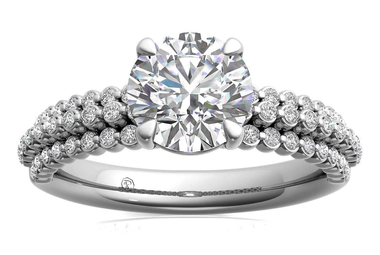 14kt white gold/18kt white gold/platinum/round/front