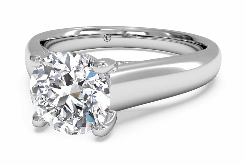 14kt white gold/round/perspective