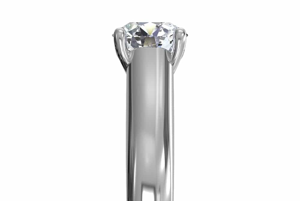 14kt white gold/round/side