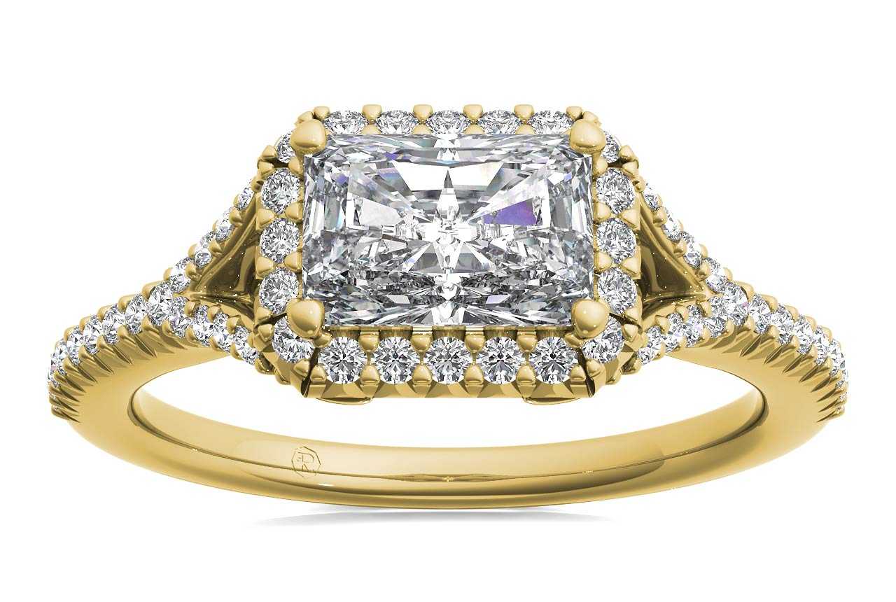 18kt yellow gold/radiant/front