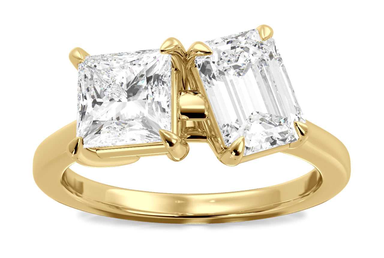 18kt yellow gold/emerald/0.50 ctw/0.75 ctw/1.00 ctw/front