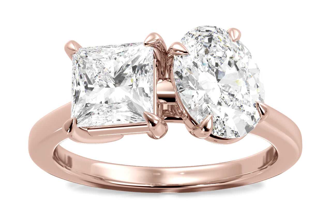 18kt rose gold/oval/0.50 ctw/0.75 ctw/1.00 ctw/front