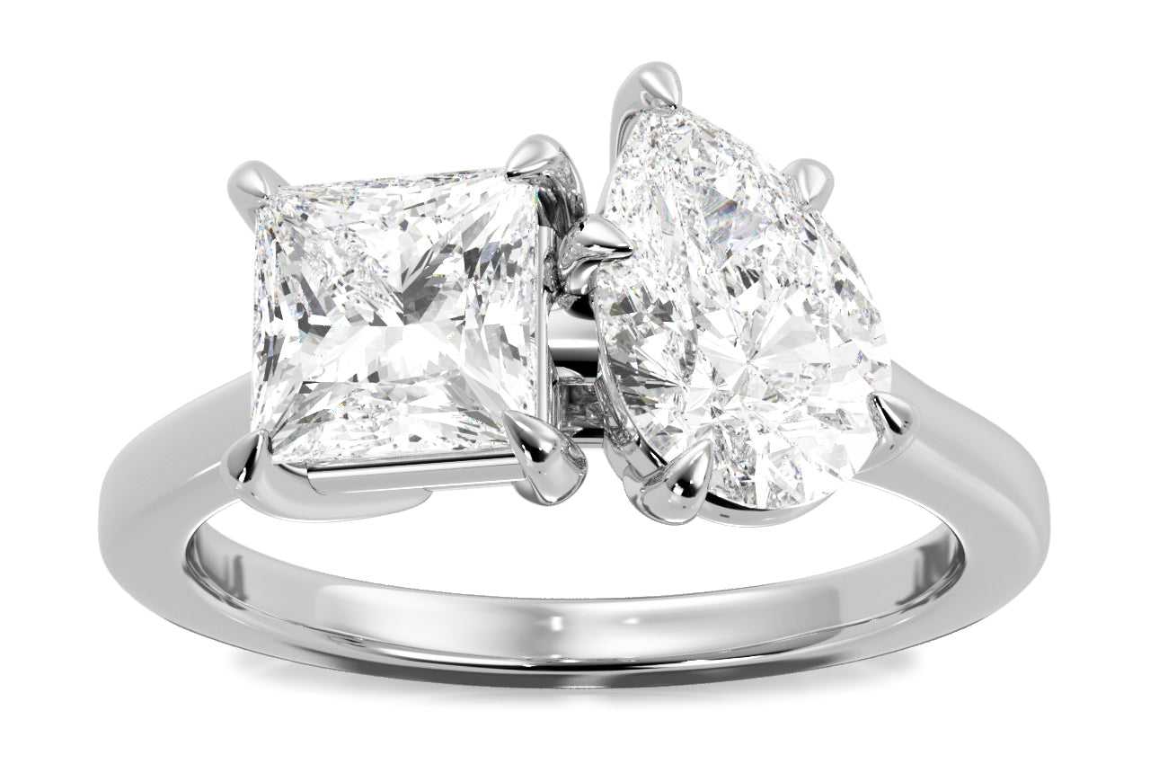 14kt white gold/18kt white gold/platinum/pear/0.50 ctw/0.75 ctw/1.00 ctw/front