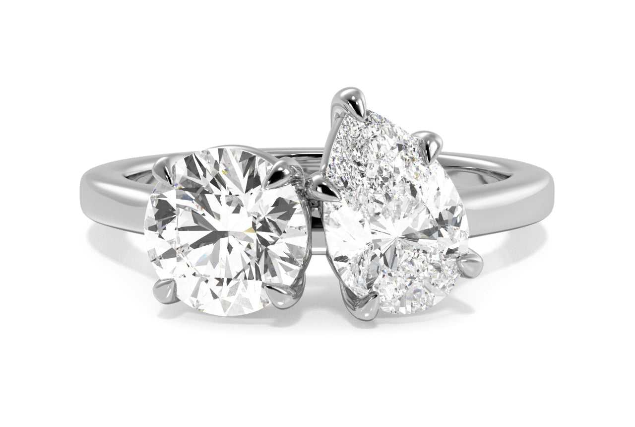14kt white gold/18kt white gold/platinum/pear/0.50 CTW/0.75 CTW/1.00 CTW/top