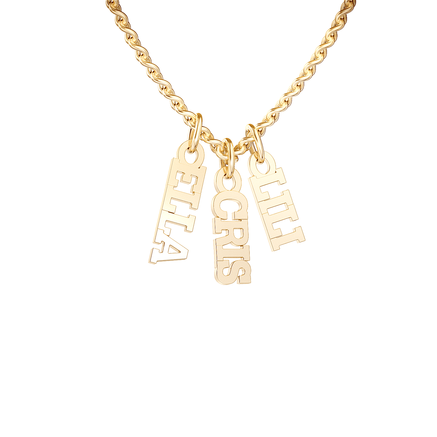14kt yellow gold/Necklace - 16-18" Adjustable/Necklace - 18-21" Adjustable/front