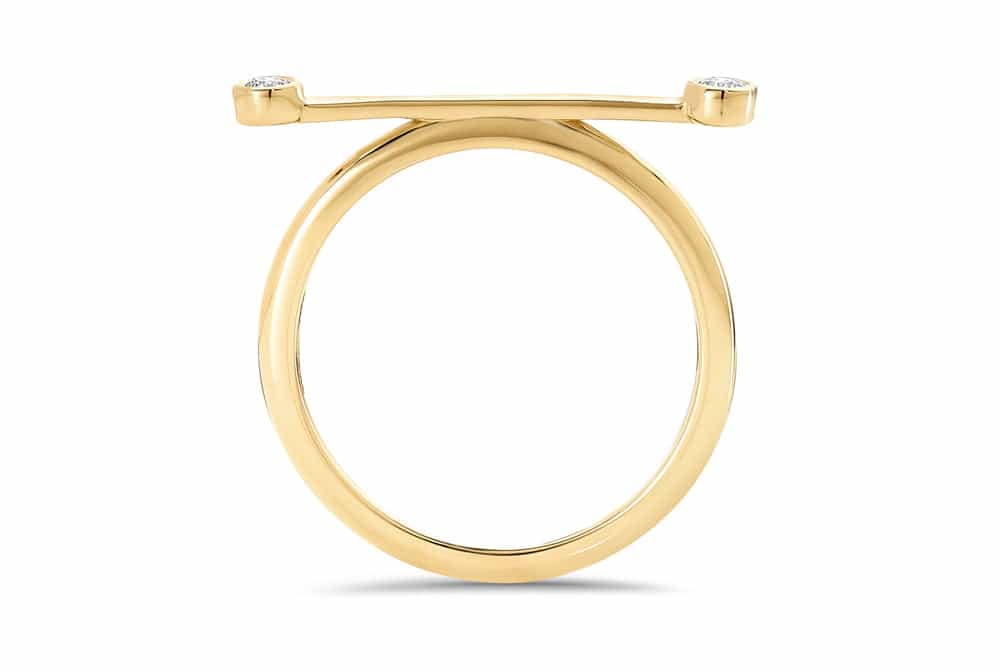 14kt Yellow Gold/0.05 CTW/front