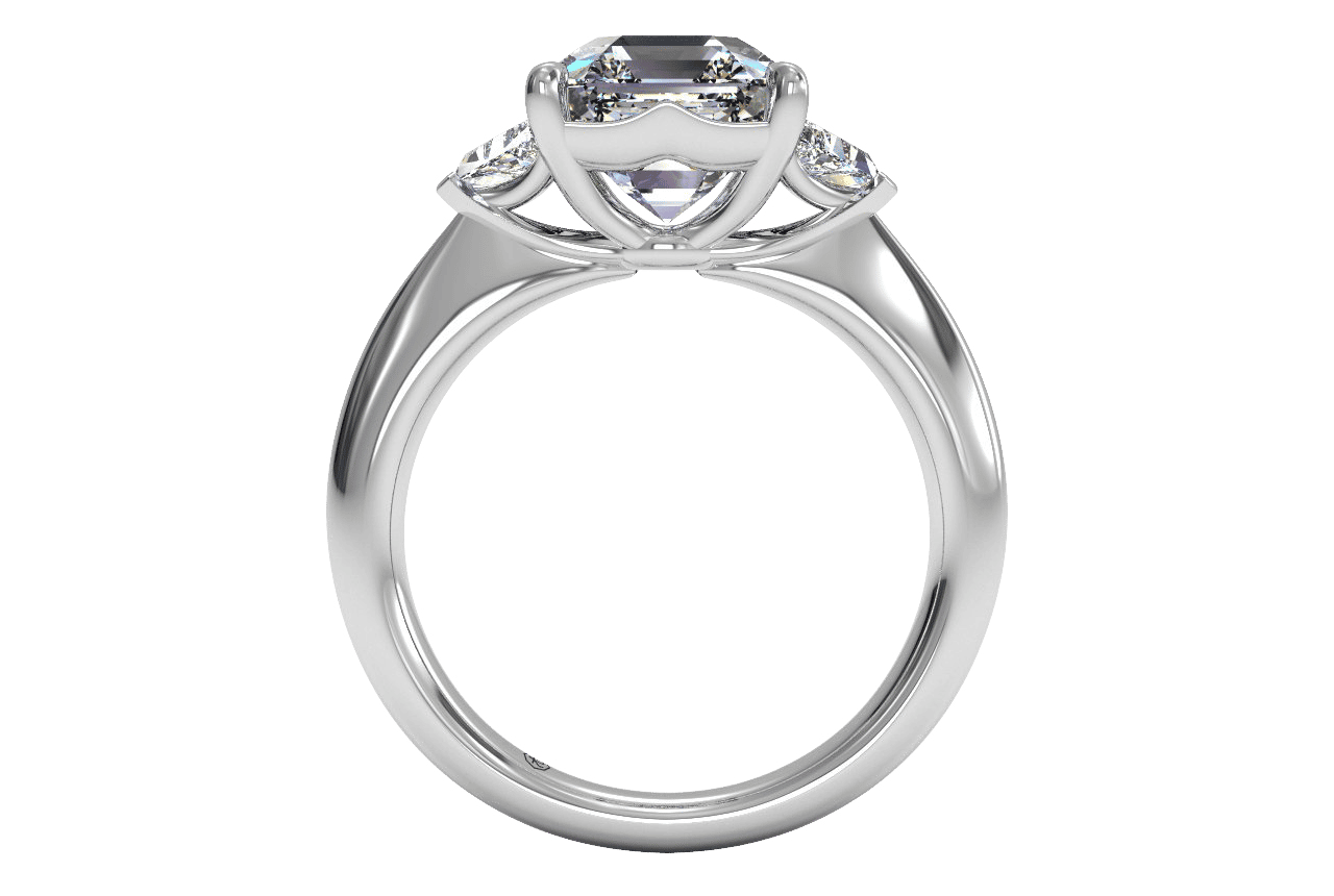 Platinum/asscher/front