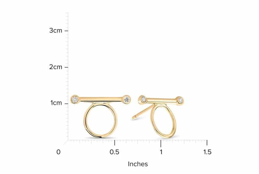14kt Yellow Gold/0.03 CTW/measurement