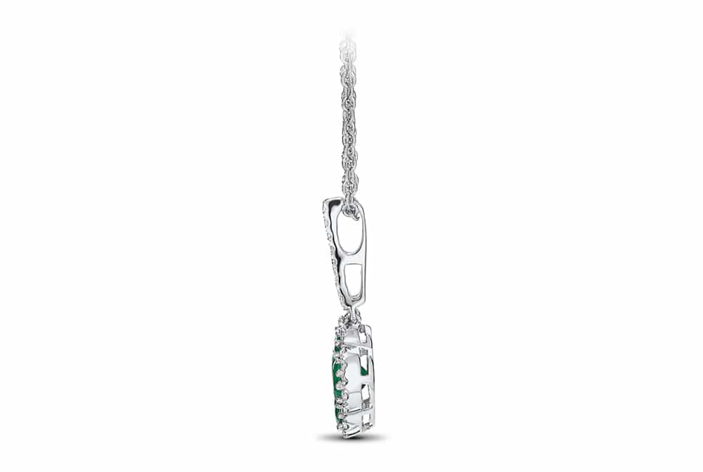 18kt White Gold/Emerald/side