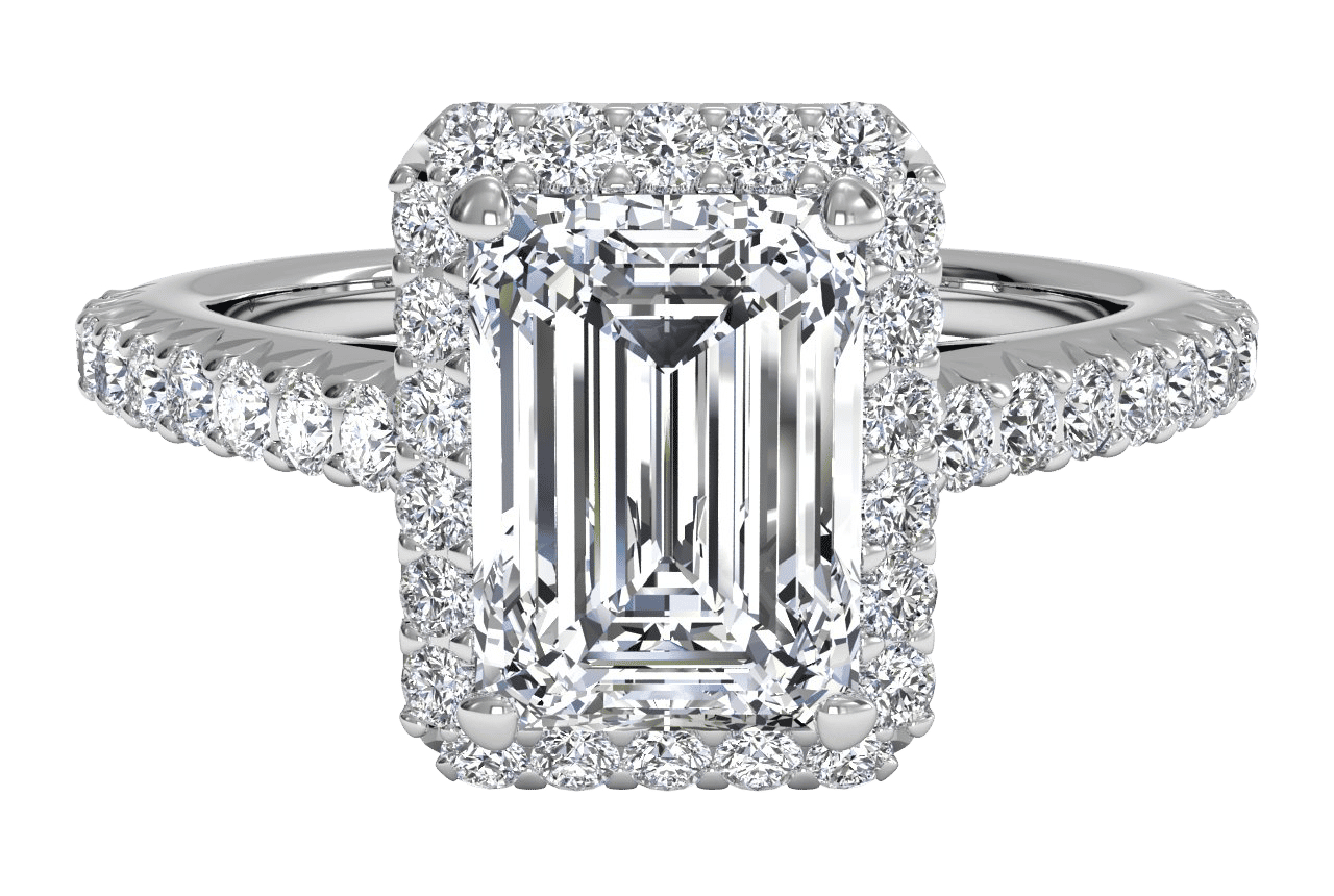 18kt White Gold/emerald/top