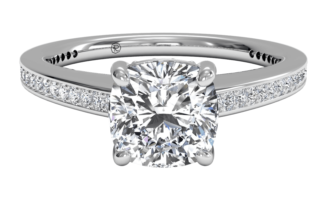 14kt White Gold/cushion/top sku 1CUZ1966