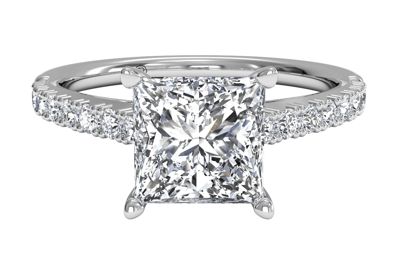 14kt White Gold/princess/top