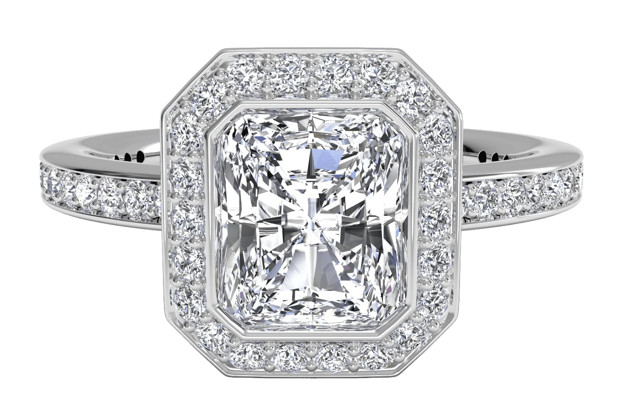 18kt White Gold/radiant/top