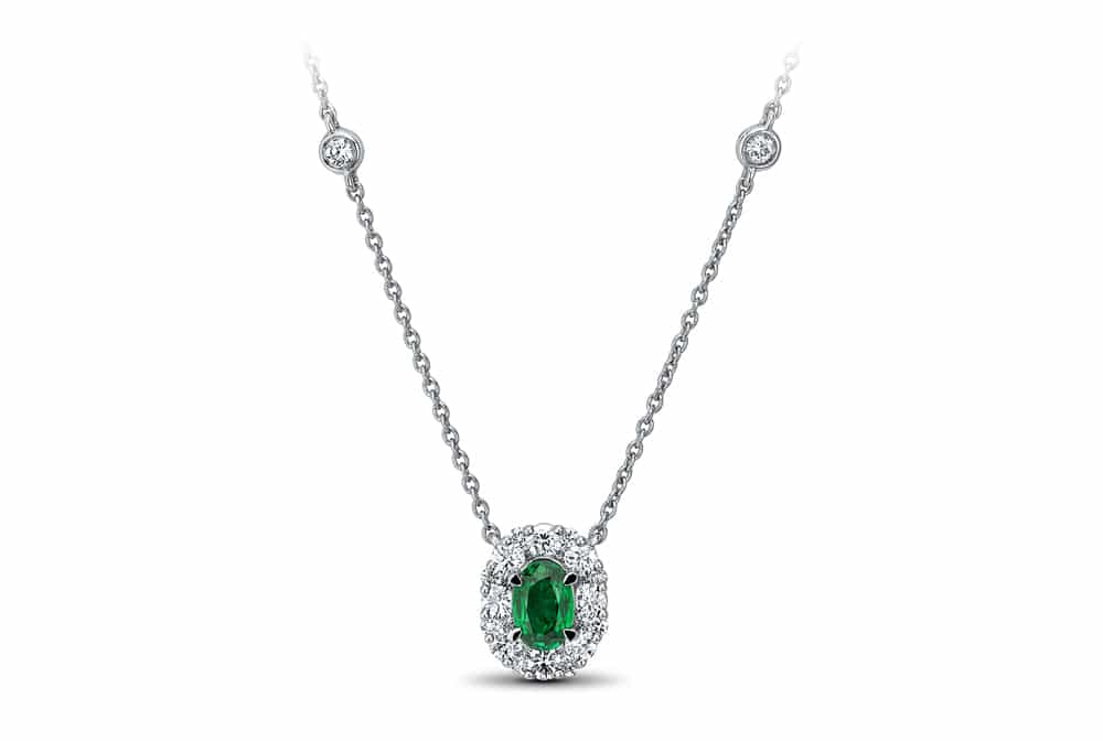 18kt White Gold/Emerald/top
