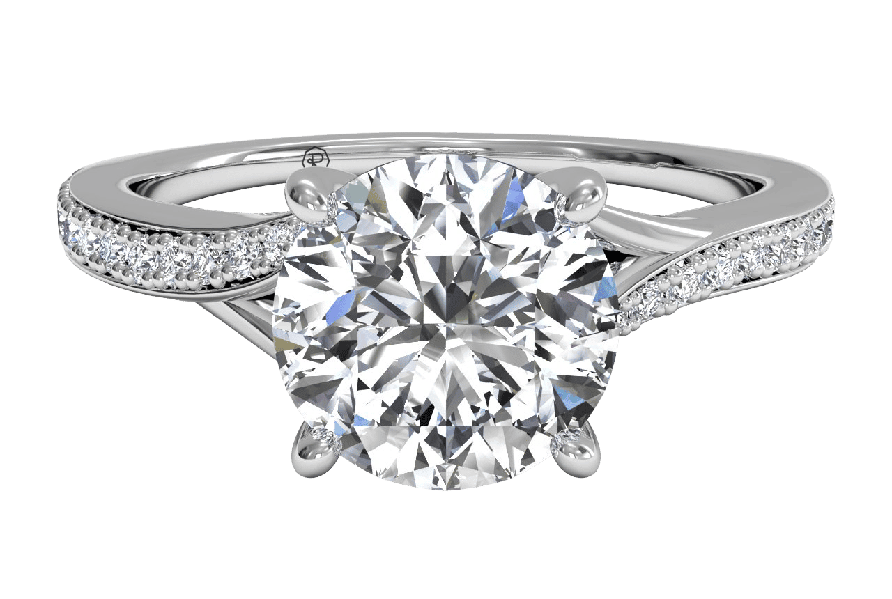 14kt White Gold/round/top sku 1RAZ2490