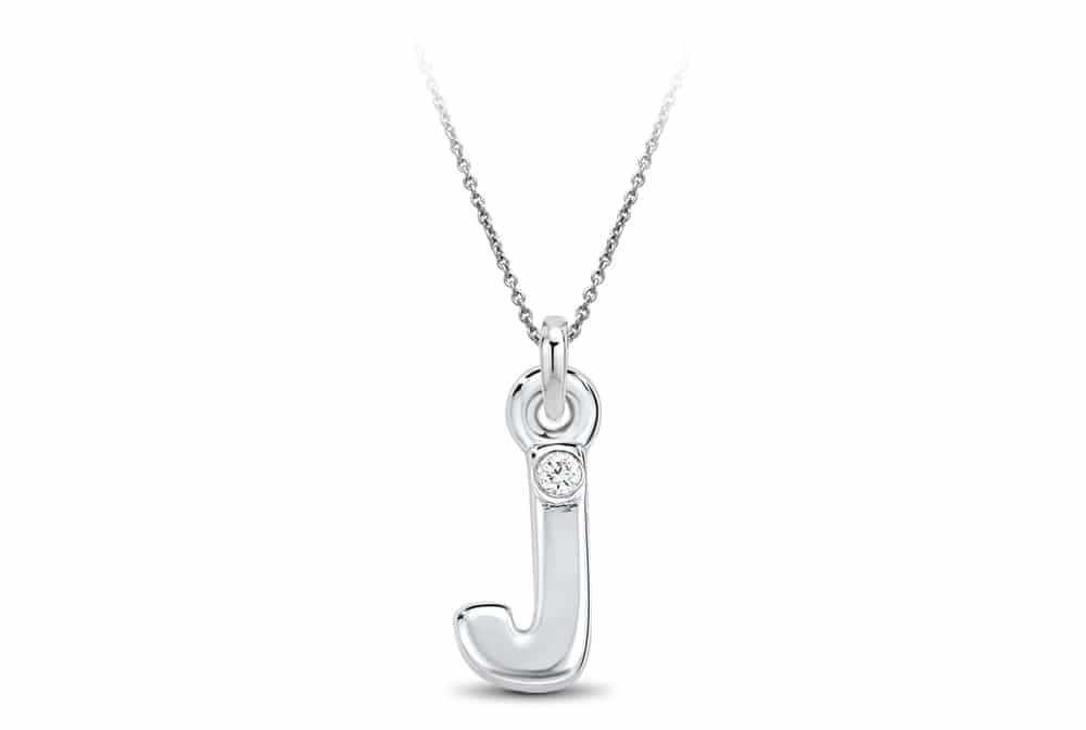 14kt White Gold/J/top