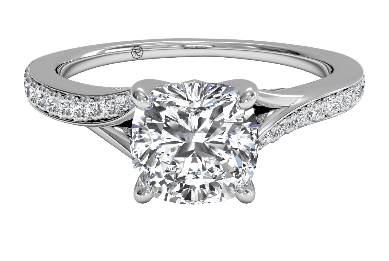 18kt White Gold/cushion/top sku 1CUZ2490
