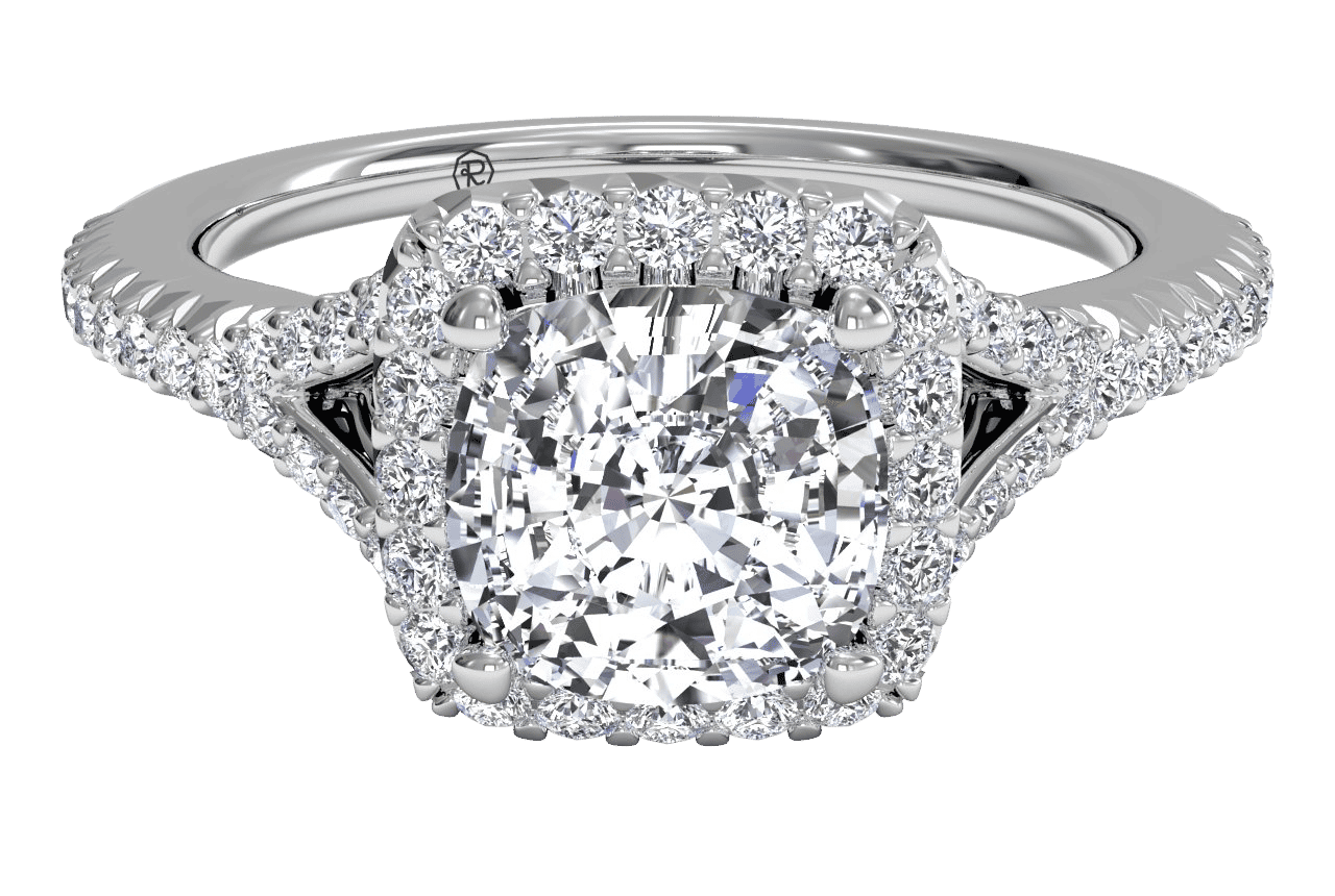 18kt White Gold/cushion/top sku 1CUZ3766