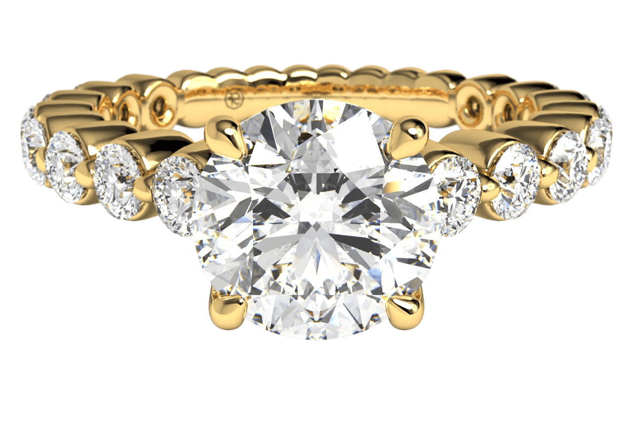 18kt Yellow Gold/round/cushion/top