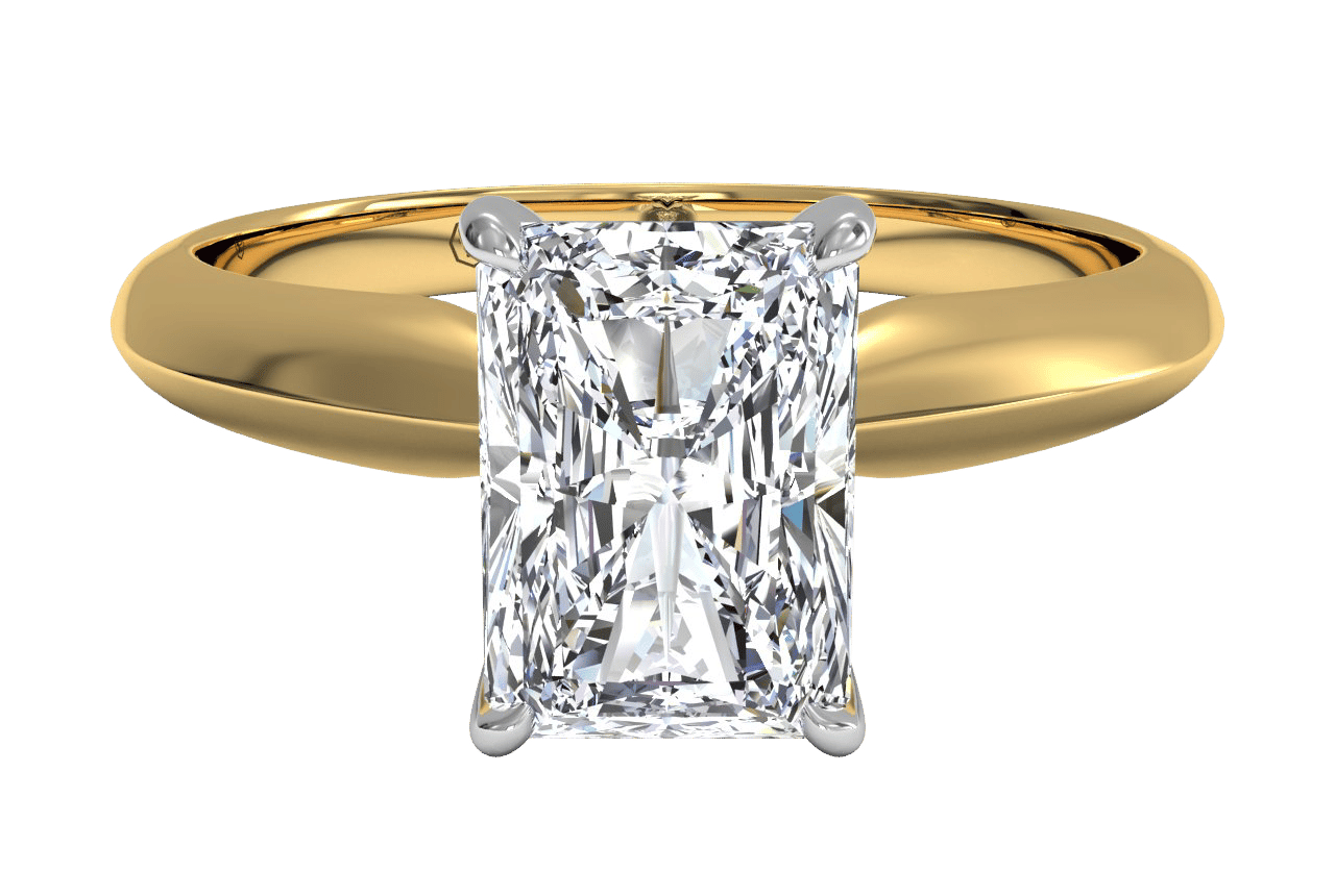 18kt Yellow Gold/radiant/top