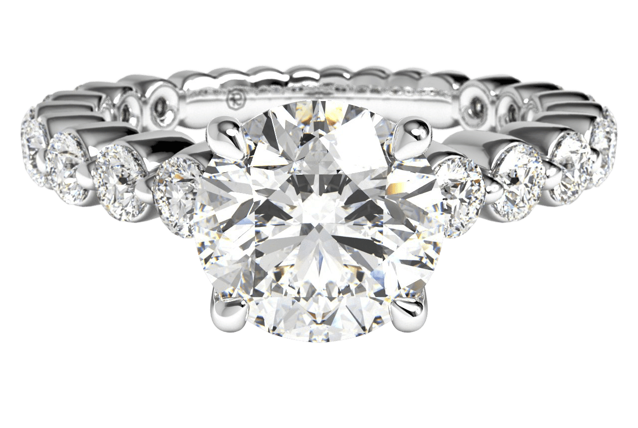 14kt White Gold/18kt white gold/platinum/round/cushion/top