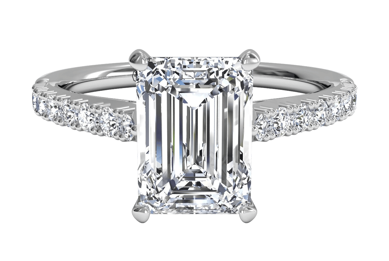 14kt White Gold/emerald/top