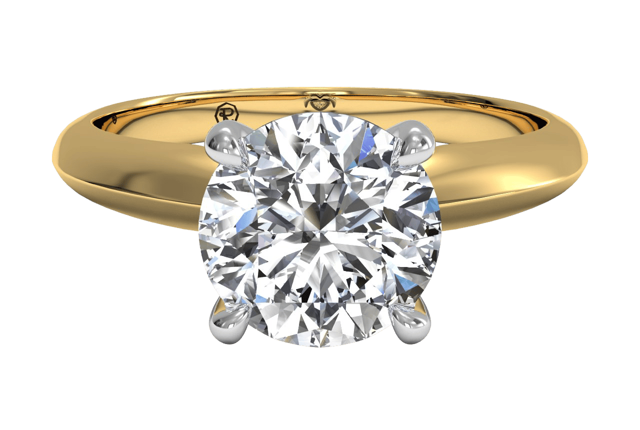 18kt Yellow Gold/round/top