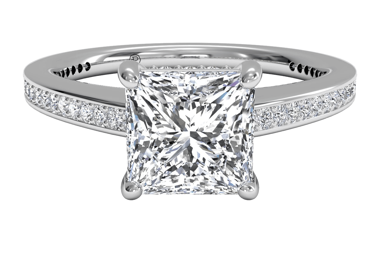 14kt White Gold/princess/top sku 1PCZ1966