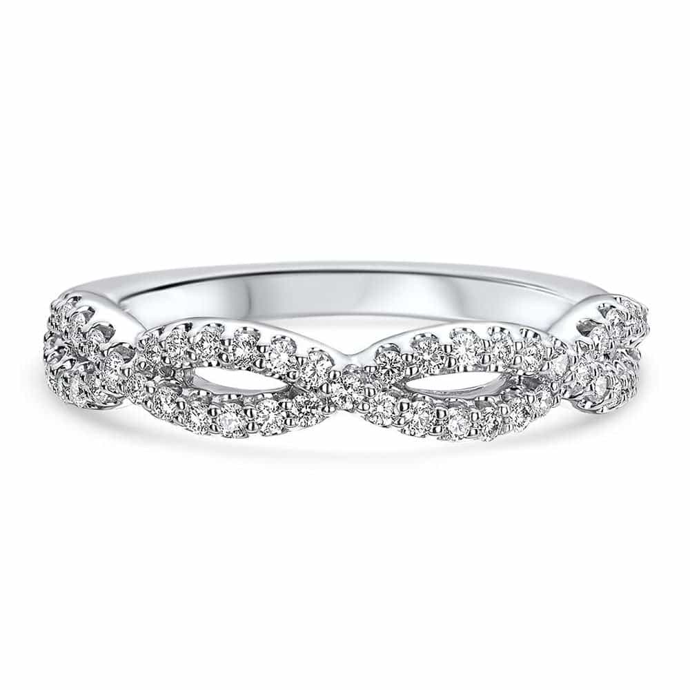 18kt White Gold/platinum/top
