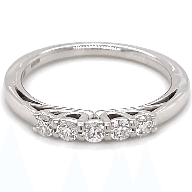 Trellis Five-Stone Diamond Wedding Ring