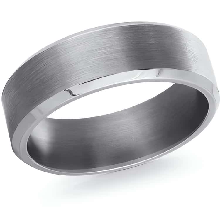 Men's 7mm Black Tantalum Wedding Ring