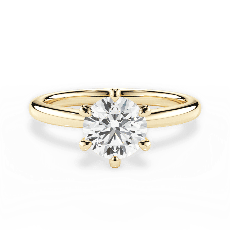 Modern 6-Prong Solitaire Engagement Ring