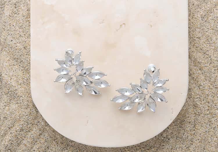Treasure Jewels Evelyn Silver Crystal Drop Earrings