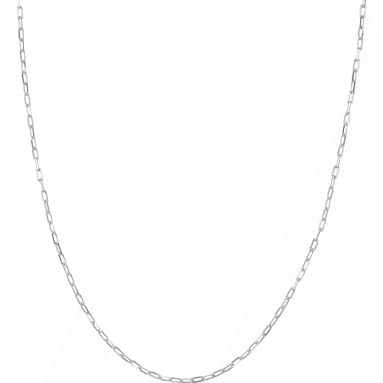 14kt Gold 1.95mm Paper Clip Chain Necklace