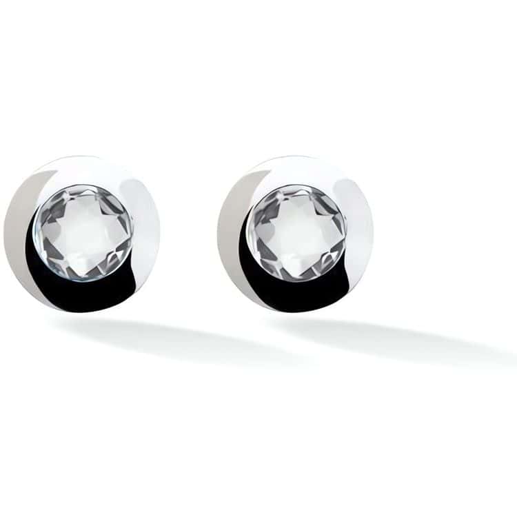 Sterling Silver 3mm Round Bezel Colorful Gemstone Stud Earrings
