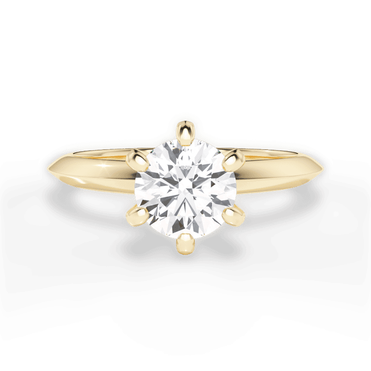 Petite 6-Prong Knife-Edge Solitaire Engagement Ring