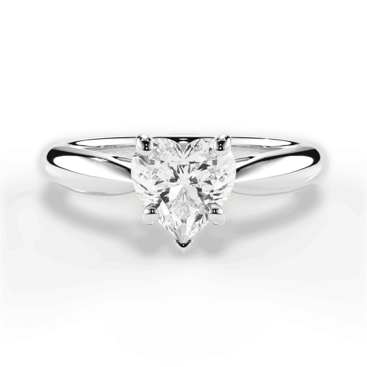 Two-Tone Tapered Cathedral Solitaire Engagement Ring