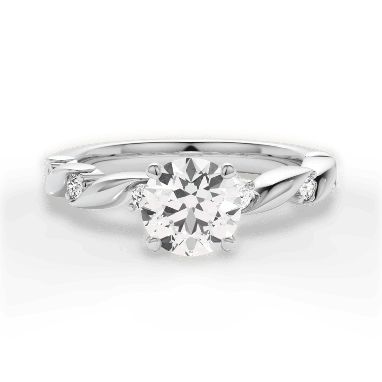 Coil Twist Diamond Engagement Ring