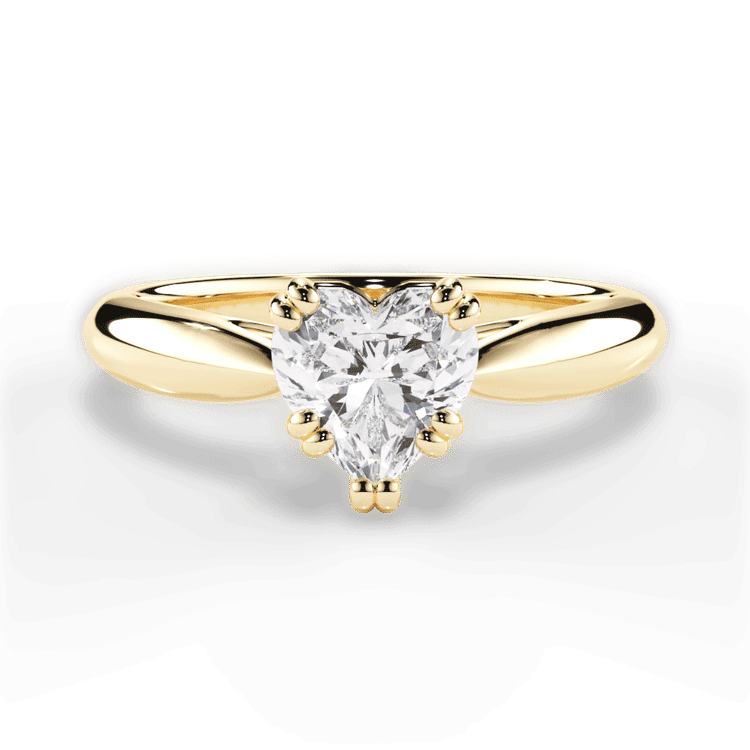 Solitaire Diamond Tulip Cathedral Engagement Ring